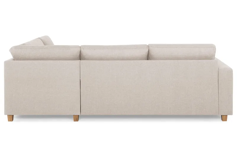 Crazy 3-personers Højrevendt L-formet Chaiselongsofa i Stof - Beige - Møbler - Sofaer - Sofa med chaiselong - 3 personers sofa med chaiselong