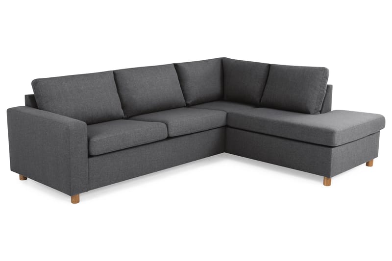 Crazy 3-personers Højrevendt L-formet Chaiselongsofa i Stof - Mørkegrå - Møbler - Sofaer - Sofa med chaiselong