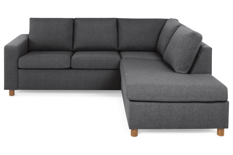 Crazy 3-personers Højrevendt L-formet Chaiselongsofa i Stof - Mørkegrå - Møbler - Sofaer - Sofa med chaiselong