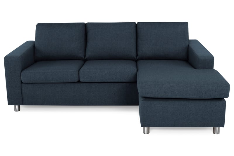 Crazy 3-personers Vendbar L-formet Chaiselongsofa i Stof - Blå - Møbler - Sofaer - Sofa med chaiselong - 3 personers sofa med chaiselong