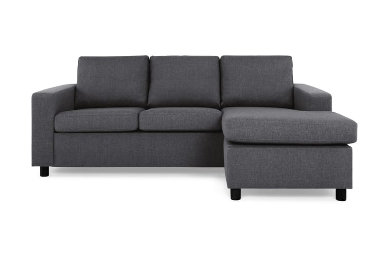 Crazy 3-personers Vendbar L-formet Chaiselongsofa i Stof - Mørkegrå - Møbler - Sofaer - Sofa med chaiselong - 3 personers sofa med chaiselong