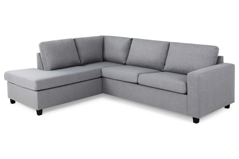 Crazy 3-personers Venstrevendt L-formet Chaiselongsofa i Stof - Grå - Møbler - Sofaer - Sofa med chaiselong - 3 personers sofa med chaiselong