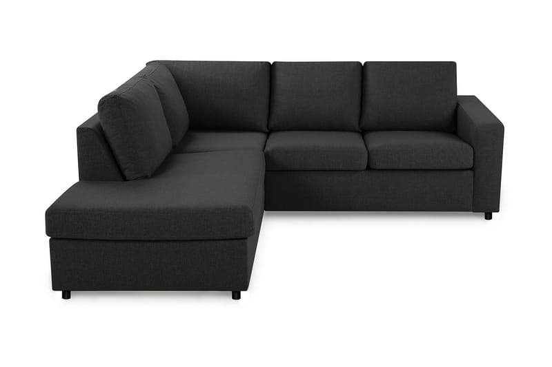 Crazy 3-personers Venstrevendt L-formet Chaiselongsofa i Stof - Antracit - Møbler - Sofaer - Sofa med chaiselong