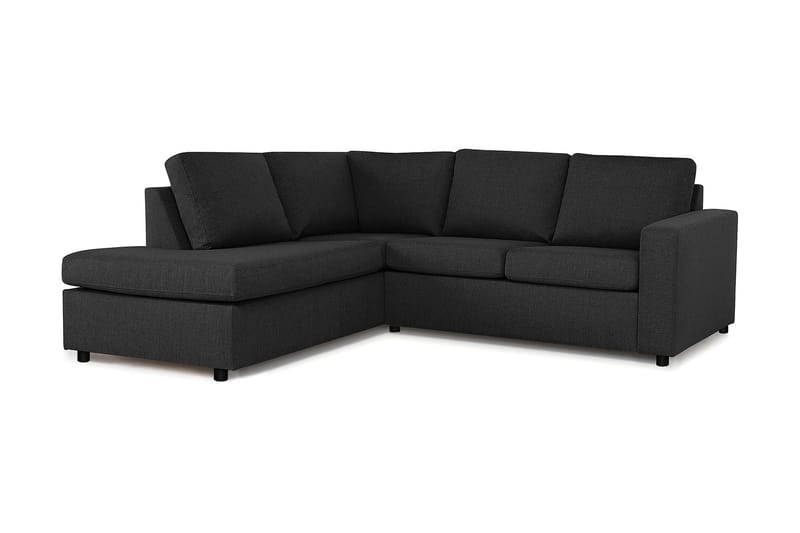 Crazy 3-personers Venstrevendt L-formet Chaiselongsofa i Stof - Antracit - Møbler - Sofaer - Sofa med chaiselong