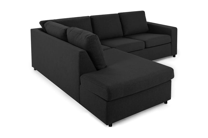 Crazy 3-personers Venstrevendt L-formet Chaiselongsofa i Stof - Antracit - Møbler - Sofaer - Sofa med chaiselong