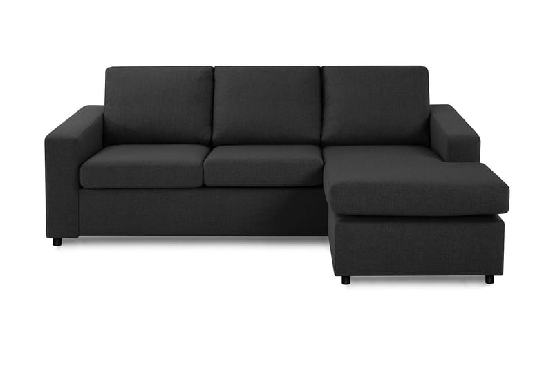 Crazy 3-personers Vendbar L-formet Chaiselongsofa i Stof - Antracit - Møbler - Sofaer - Sofa med chaiselong
