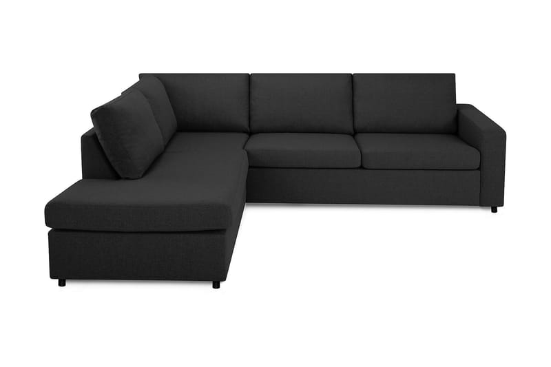 Crazy 3-personers Venstrevendt L-formet Chaiselongsofa i Stof - Antracit - Møbler - Sofaer - Sofa med chaiselong