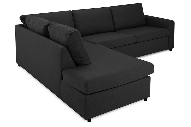 Crazy 3-personers Venstrevendt L-formet Chaiselongsofa i Stof - Antracit - Møbler - Sofaer - Sofa med chaiselong