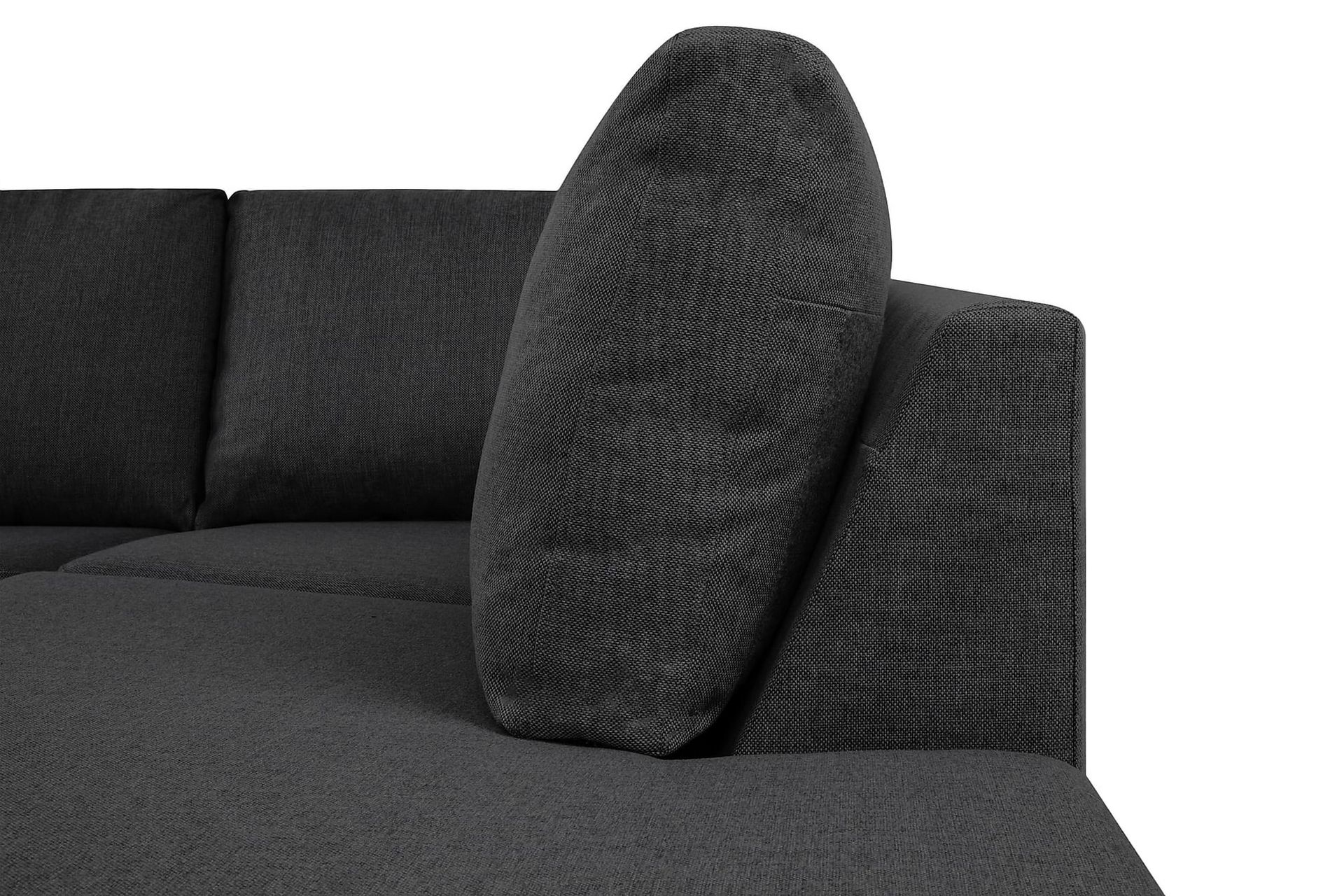 Crazy 3-personers Højrevendt L-formet Chaiselongsofa i Stof - Mørkegrå - Møbler - Sofaer - Sofa med chaiselong