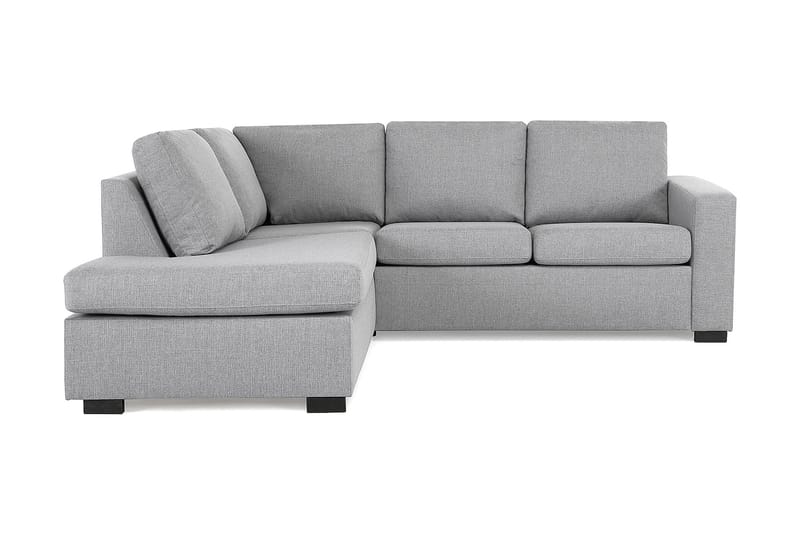 Crazy 3-personers Venstrevendt L-formet Chaiselongsofa i Stof - Grå - Møbler - Sofaer - Sofa med chaiselong
