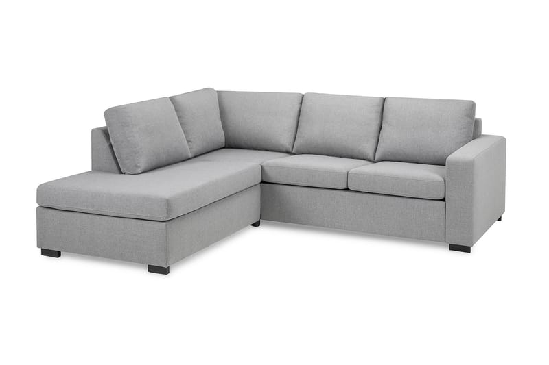 Crazy 3-personers Venstrevendt L-formet Chaiselongsofa i Stof - Grå - Møbler - Sofaer - Sofa med chaiselong