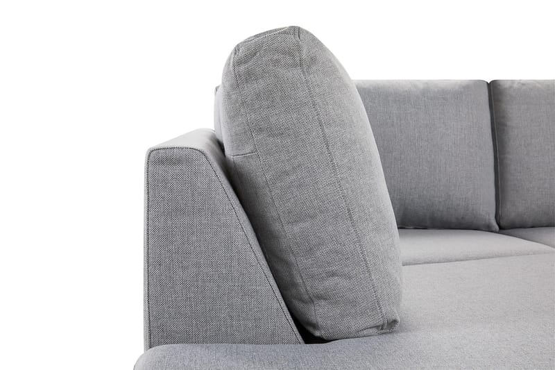 Crazy 3-personers Venstrevendt L-formet Chaiselongsofa i Stof - Grå - Møbler - Sofaer - Sofa med chaiselong