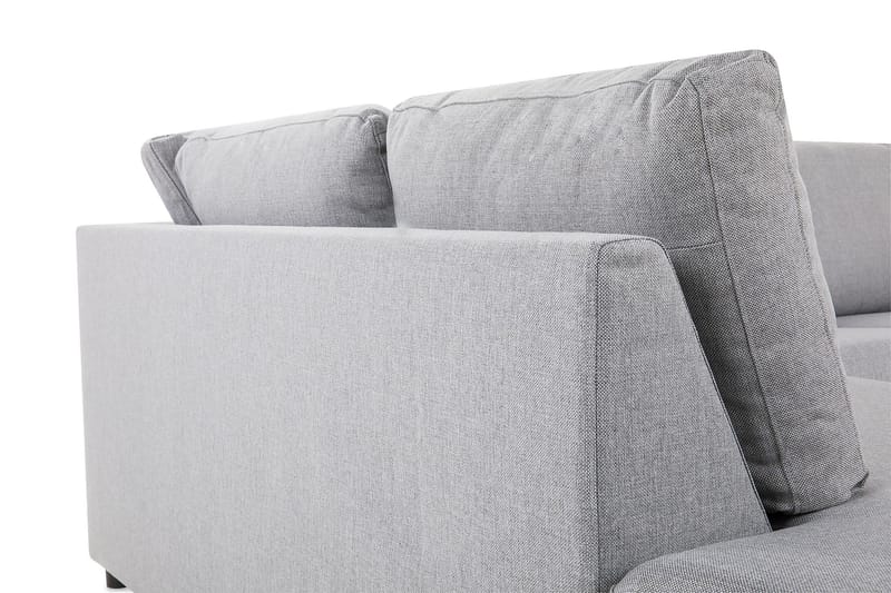Crazy 3-personers Venstrevendt L-formet Chaiselongsofa i Stof - Grå - Møbler - Sofaer - Sofa med chaiselong