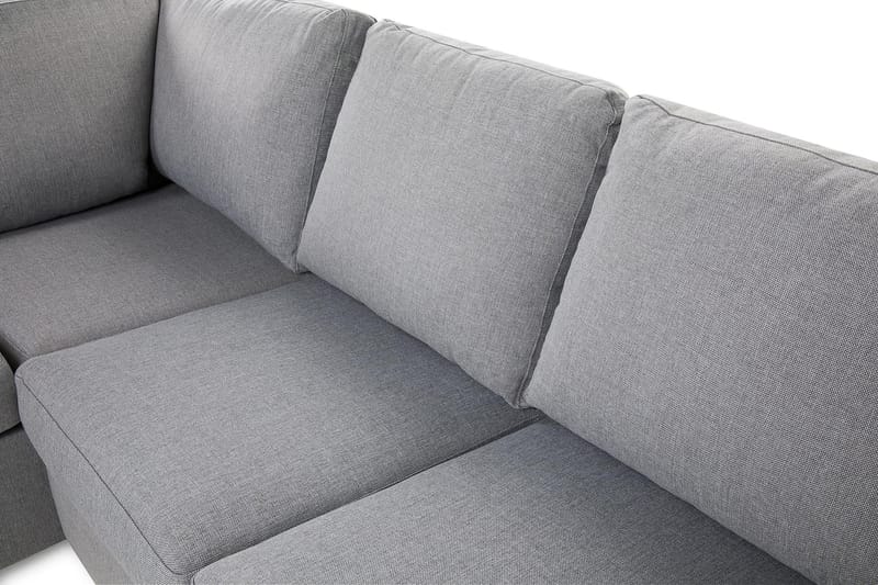 Crazy 3-personers Venstrevendt L-formet Chaiselongsofa i Stof - Grå - Møbler - Sofaer - Sofa med chaiselong
