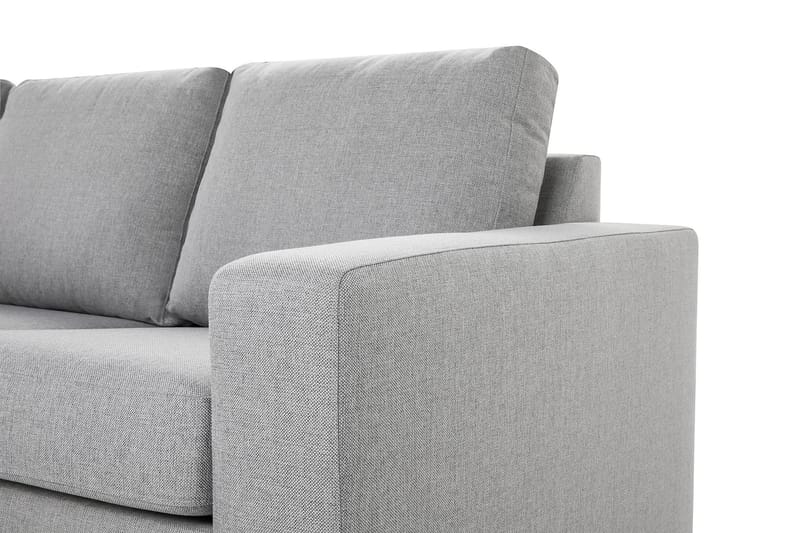 Crazy 3-personers Venstrevendt L-formet Chaiselongsofa i Stof - Grå - Møbler - Sofaer - Sofa med chaiselong
