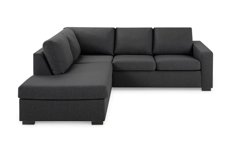 Crazy 3-personers Venstrevendt L-formet Chaiselongsofa i Stof - Mørkegrå - Møbler - Sofaer - Sofa med chaiselong