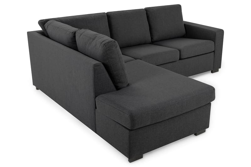 Crazy 3-personers Venstrevendt L-formet Chaiselongsofa i Stof - Mørkegrå - Møbler - Sofaer - Sofa med chaiselong