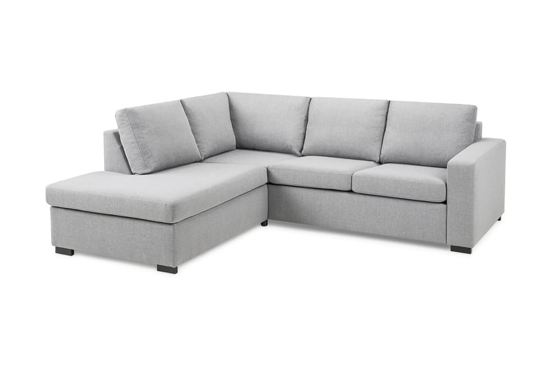Crazy 3-personers Venstrevendt L-formet Chaiselongsofa i Stof - Grå - Møbler - Sofaer - Sofa med chaiselong