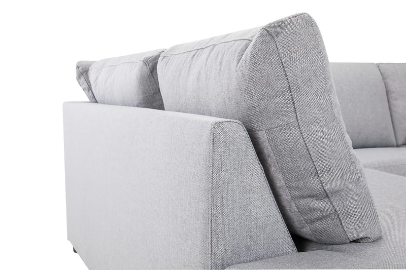 Crazy 3-personers Venstrevendt L-formet Chaiselongsofa i Stof - Grå - Møbler - Sofaer - Sofa med chaiselong