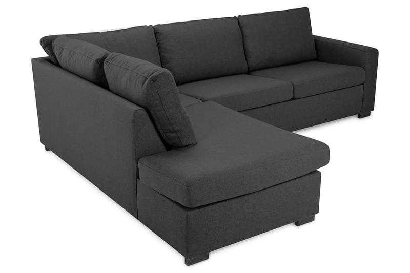 Crazy 3-personers Venstrevendt L-formet Chaiselongsofa i Stof - Mørkegrå - Møbler - Sofaer - Sofa med chaiselong