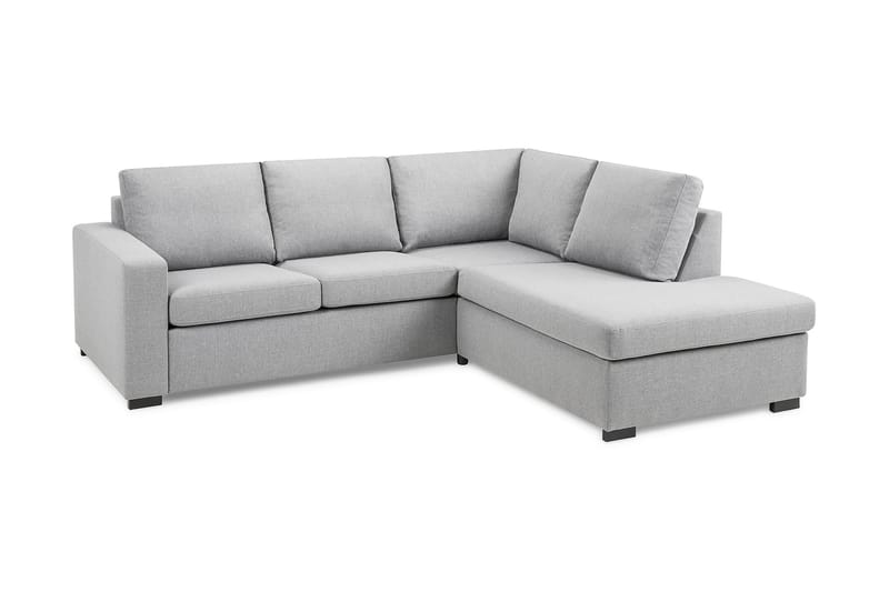 Crazy 3-personers Højrevendt L-formet Chaiselongsofa i Stof - Grå - Møbler - Sofaer - Sofa med chaiselong