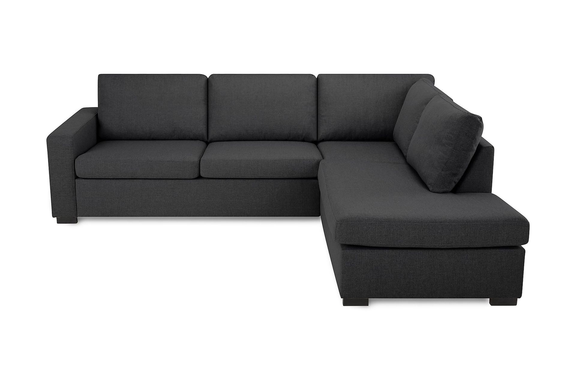 Crazy 3-personers Højrevendt L-formet Chaiselongsofa i Stof - Mørkegrå - Møbler - Sofaer - Sofa med chaiselong