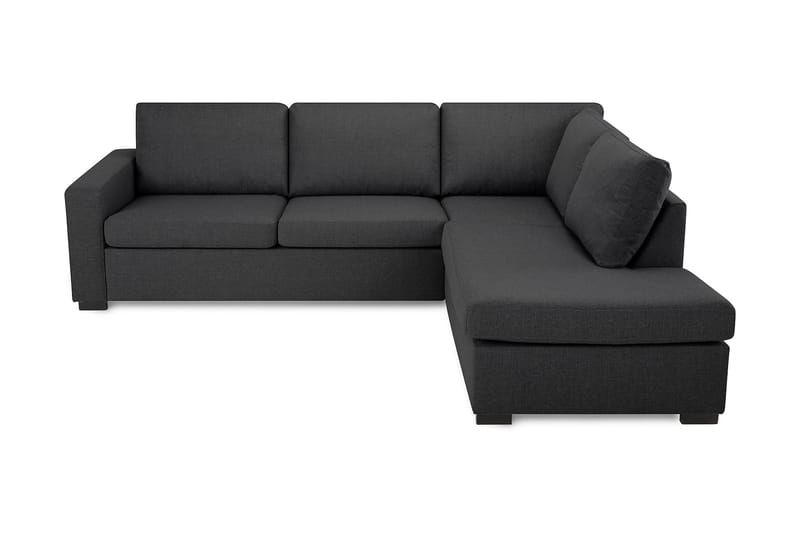 Crazy 3-personers Højrevendt L-formet Chaiselongsofa i Stof - Mørkegrå - Møbler - Sofaer - Sofa med chaiselong