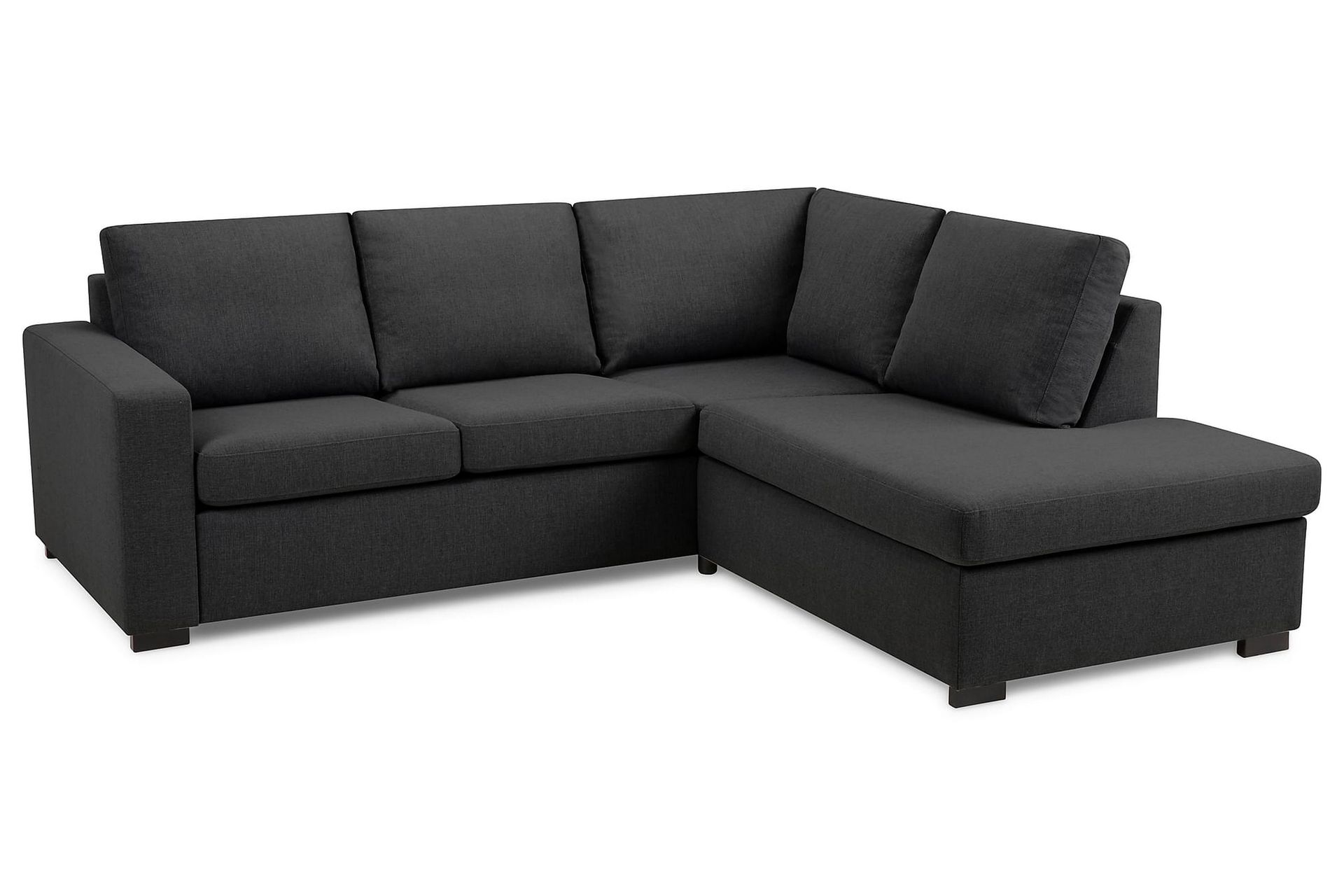 Crazy 3-personers Højrevendt L-formet Chaiselongsofa i Stof - Mørkegrå - Møbler - Sofaer - Sofa med chaiselong