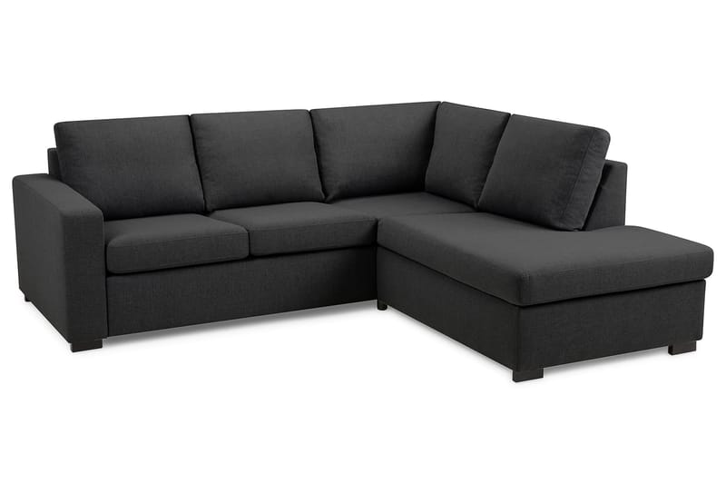 Crazy 3-personers Højrevendt L-formet Chaiselongsofa i Stof - Mørkegrå - Møbler - Sofaer - Sofa med chaiselong