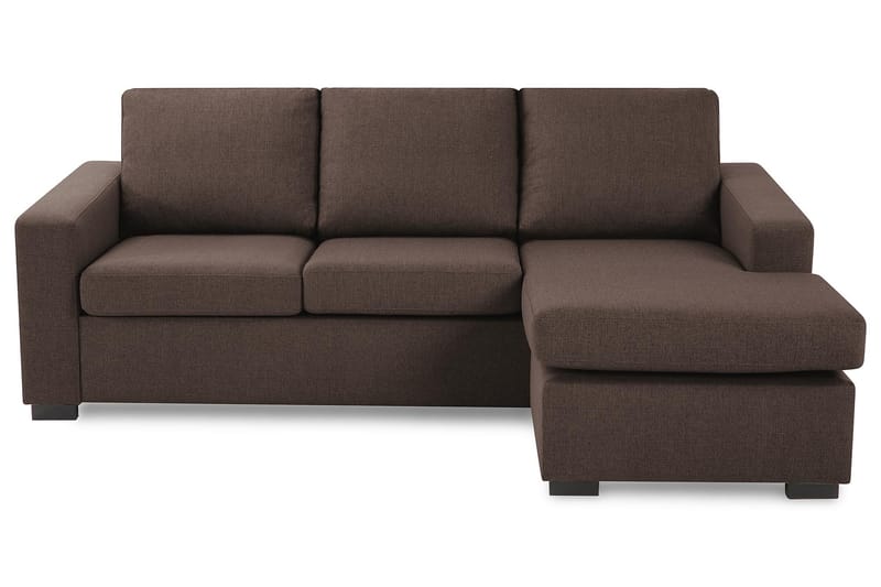 Crazy 3-Pers. Chaiselongsofa Vendbar - Brun - Sofa med chaiselong - 3 personers sofa med chaiselong