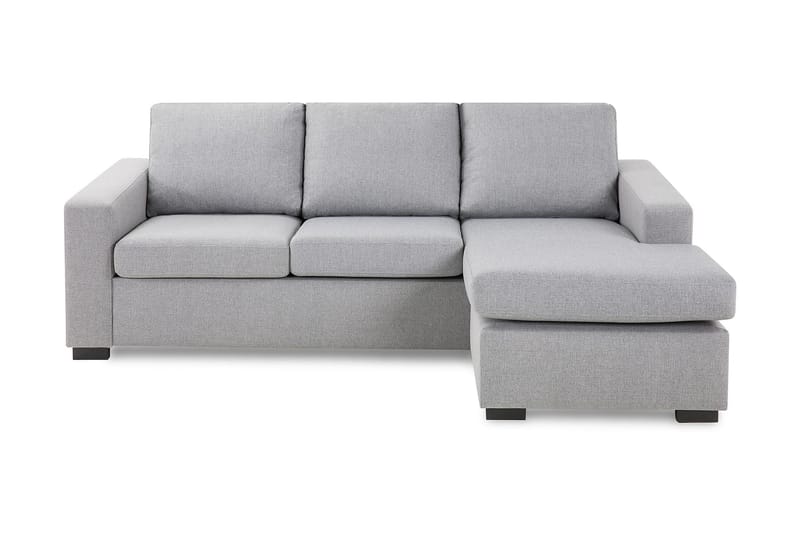 Crazy 3-personers Vendbar L-formet Chaiselongsofa i Stof - Grå - Møbler - Sofaer - Sofa med chaiselong