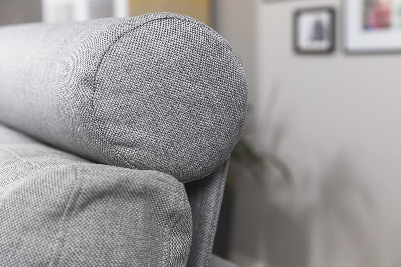 Crazy 3-personers Vendbar L-formet Chaiselongsofa i Stof - Grå - Møbler - Sofaer - Sofa med chaiselong