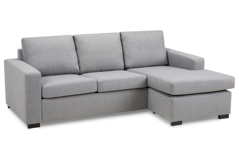 Crazy 3-personers Vendbar L-formet Chaiselongsofa i Stof - Grå - Møbler - Sofaer - Sofa med chaiselong