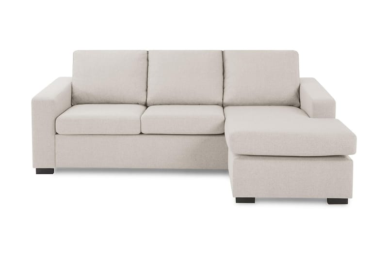 Crazy 3-personers Vendbar L-formet Chaiselongsofa i Stof - Beige - Møbler - Sofaer - Sofa med chaiselong