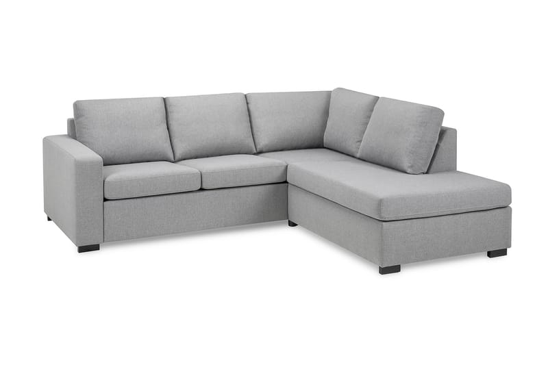 Crazy 3-personers Højrevendt L-formet Chaiselongsofa i Stof - Grå - Møbler - Sofaer - Sofa med chaiselong