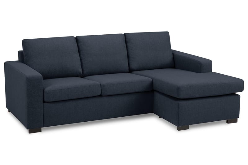 Crazy 3-personers Vendbar L-formet Chaiselongsofa i Stof - Blå - Møbler - Sofaer - Sofa med chaiselong