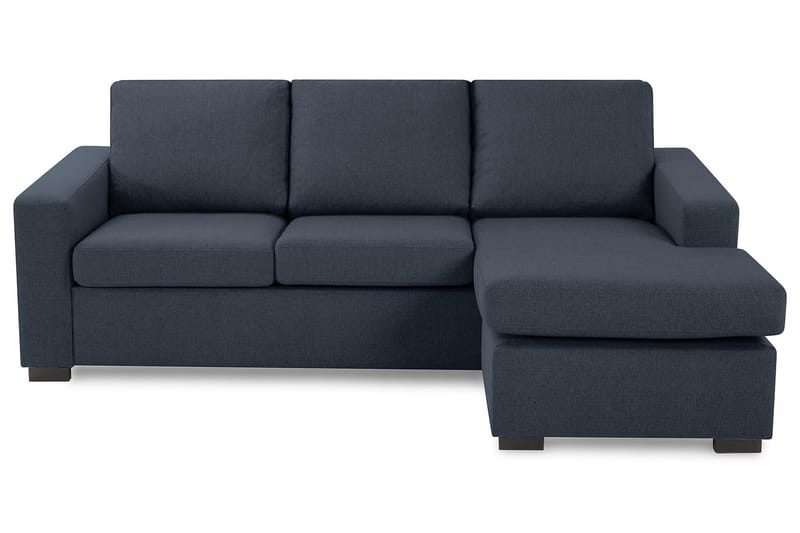 Crazy 3-personers Vendbar L-formet Chaiselongsofa i Stof - Blå - Møbler - Sofaer - Sofa med chaiselong