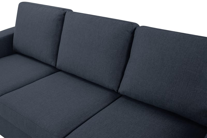 Crazy 3-personers Vendbar L-formet Chaiselongsofa i Stof - Blå - Møbler - Sofaer - Sofa med chaiselong