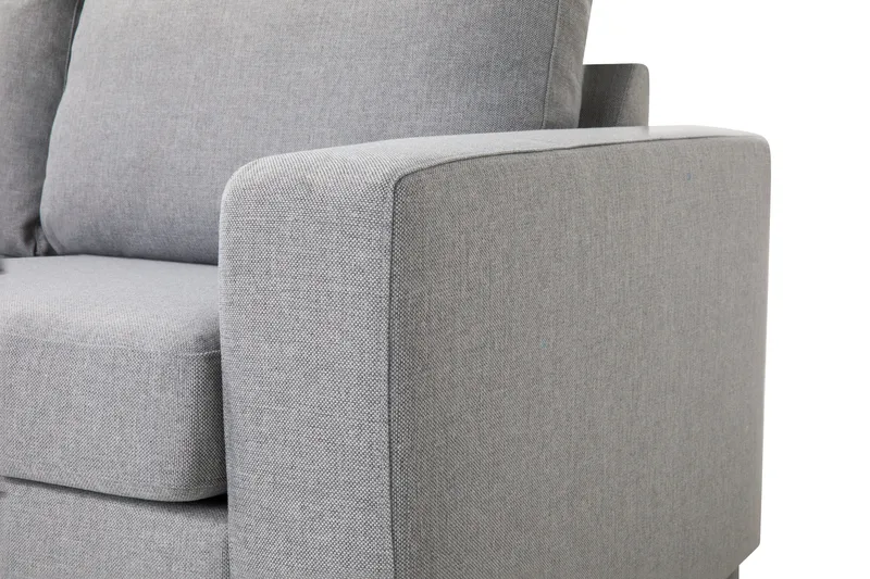 Crazy 3-personers Venstrevendt L-formet Chaiselongsofa i Stof - Grå - Møbler - Sofaer - Sofa med chaiselong - 3 personers sofa med chaiselong