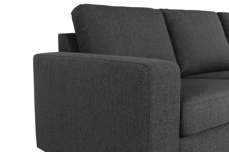 Crazy 3-personers Højrevendt L-formet Chaiselongsofa i Stof - Antracit - Møbler - Sofaer - Sofa med chaiselong - 3 personers sofa med chaiselong