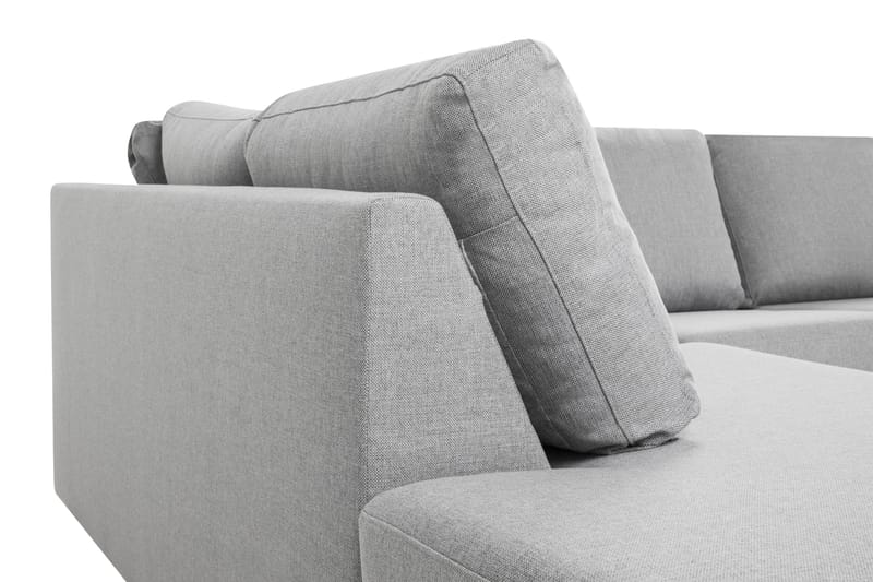 Crazy 3-personers Venstrevendt L-formet Chaiselongsofa i Stof - Grå - Møbler - Sofaer - Sofa med chaiselong