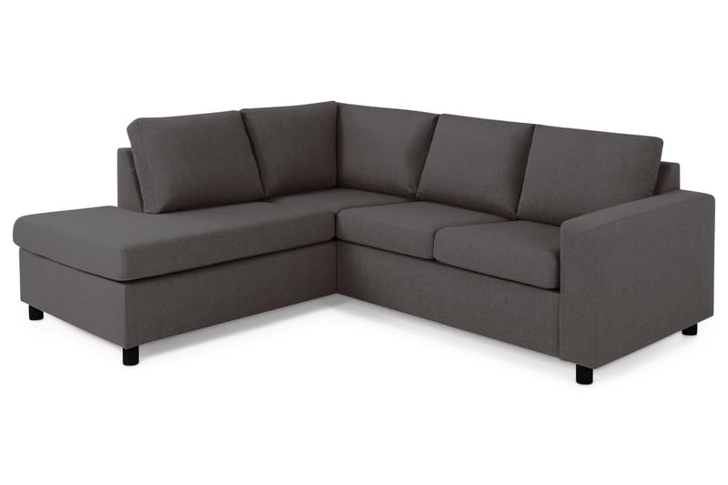 Crazy 3-personers Venstrevendt L-formet Chaiselongsofa i Stof - Mørkegrå - Møbler - Sofaer - Sofa med chaiselong