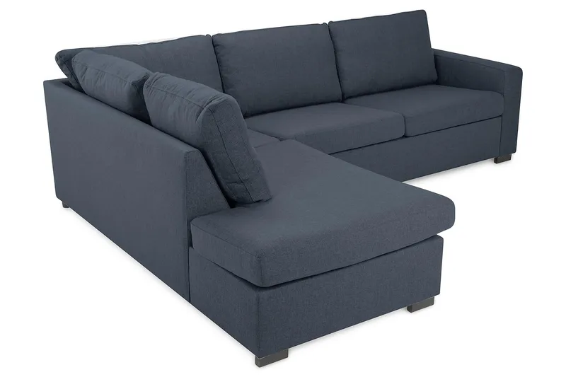 Crazy 3-personers Venstrevendt L-formet Chaiselongsofa i Stof - Blå - Møbler - Sofaer - Sofa med chaiselong