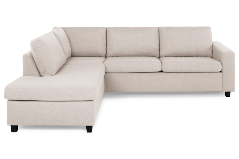 Crazy 3-personers Venstrevendt L-formet Chaiselongsofa i Stof - Beige - Møbler - Sofaer - Sofa med chaiselong - 3 personers sofa med chaiselong