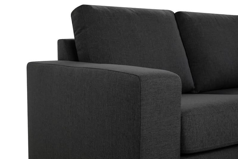 Crazy 3-personers Højrevendt L-formet Chaiselongsofa i Stof - Mørkegrå - Møbler - Sofaer - Sofa med chaiselong - 2-personer sofa med chaiselong