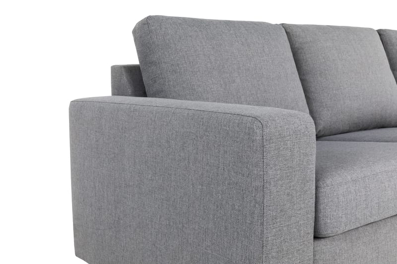 Crazy 3-personers Højrevendt L-formet Chaiselongsofa i Stof - Grå - Møbler - Sofaer - Sofa med chaiselong - 2-personer sofa med chaiselong