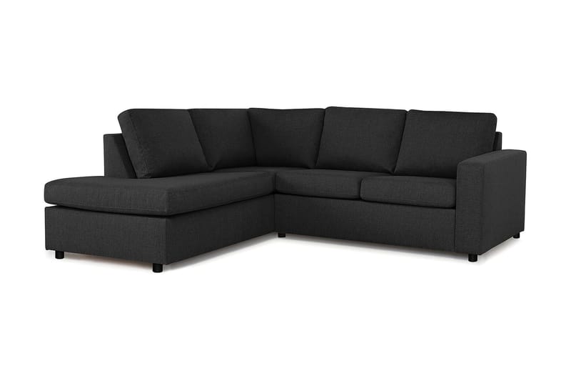 Crazy 3-personers Venstrevendt L-formet Chaiselongsofa i Stof - Antracit - Møbler - Sofaer - Sofa med chaiselong - 2-personer sofa med chaiselong