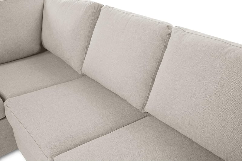 Crazy 3-personers Venstrevendt L-formet Chaiselongsofa i Stof - Beige - Møbler - Sofaer - Sofa med chaiselong - 2-personer sofa med chaiselong