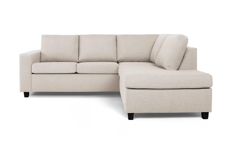 Crazy 3-personers Højrevendt L-formet Chaiselongsofa i Stof - Beige - Møbler - Sofaer - Sofa med chaiselong - 2-personer sofa med chaiselong