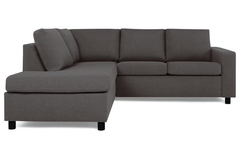 Crazy 3-personers Venstrevendt L-formet Chaiselongsofa i Stof - Mørkegrå - Møbler - Sofaer - Sofa med chaiselong